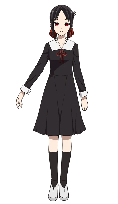 Official anime character art of Kaguya Shinomiya in her Shuchiin Academy uniform