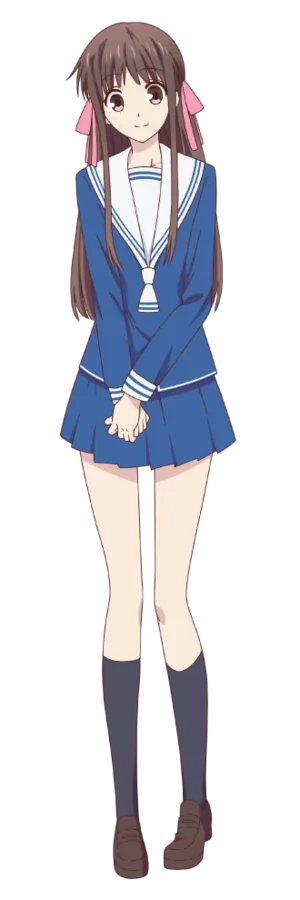 Official anime character art of Tohru Honda in her blue school uniform